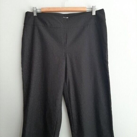 S.C. & CO. Cheetah Print Pull-On Dressy Stretch Pants Black Sz 16 - Picture 4 of 11